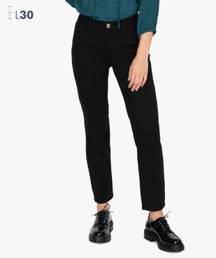 Jean femme coupe regular noir - Longueur L30 vue1 - GEMO(FEMME PAP) - GEMO