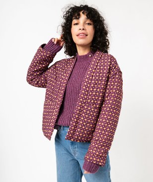 Veste matelassée en viscose imprimée femme vue1 - GEMO 4G FEMME - GEMO