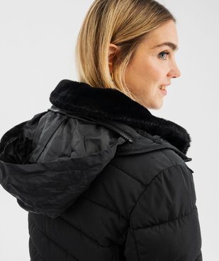 Manteau matelassé avec col montant doublé femme vue8 - GEMO 4G FEMME - GEMO