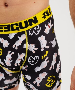 Boxer en microfibre à motifs lapins homme - Freegun x Lapins Crétins vue2 - FREEGUN - GEMO