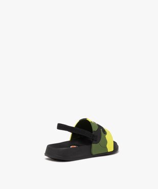 Mules de piscine garçon à bride talon élastique et bandeau camouflage - Ellesse vue4 - ELLESSE - GEMO