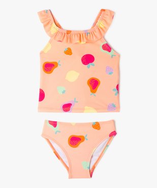 Maillot de bain 2 pièces à motifs fruits bébé fille vue1 - GEMO 4G BEBE - GEMO