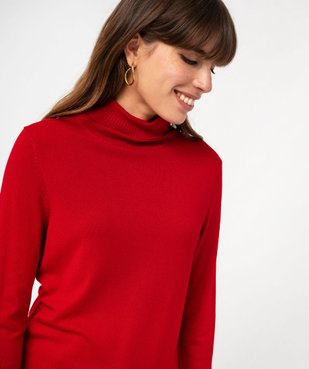 Pull fin en viscose à col roulé femme vue3 - GEMO 4G FEMME - GEMO