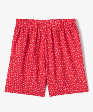 Jupe short à motifs fleuris fille vue4 - GEMO 4G FILLE - GEMO