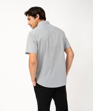 Chemise manches courtes à micro motifs homme vue3 - GEMO (HOMME) - GEMO