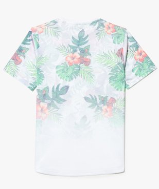 Tee-shirt fluide motif tropical vue2 - GEMO (JUNIOR) - GEMO