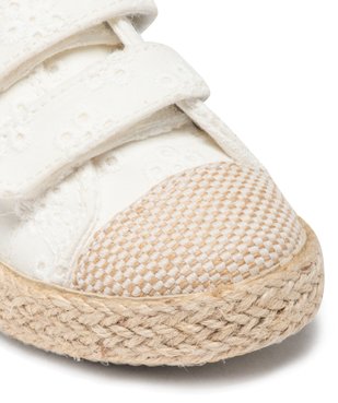 Baskets bébé fille en toile unie à scratch avec semelle corde vue6 - GEMO 4G BEBE - GEMO