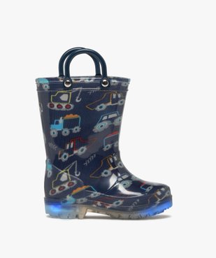 Bottes de pluie bébé garçon à semelle lumineuse avec anses vue1 - BUGGY - GEMO