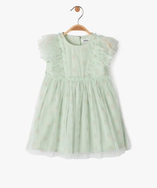 Robe de cérémonie en tulle bébé fille vue1 - GEMO(BEBE DEBT) - GEMO