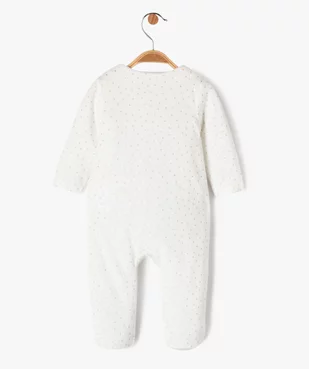 Pyjama en velours avec touches pailletées bébé fille vue4 - GEMO 4G BEBE - GEMO