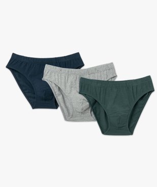 Slip en coton stretch à taille élastiquée homme (lot de 3) vue4 - GEMO 4G HOMME - GEMO