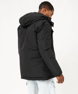 Parka rembourrée à capuche multipoche homme vue3 - GEMO 4G HOMME - GEMO