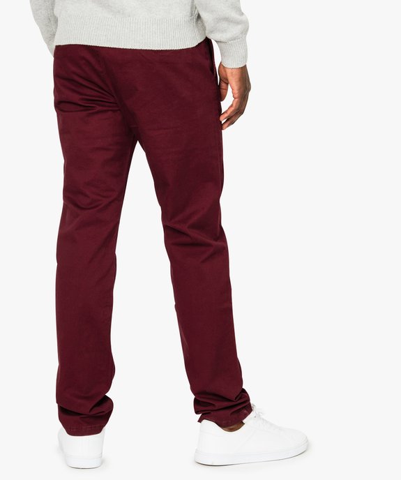 Pantalon homme chino coupe slim vue3 - GEMO (HOMME) - GEMO