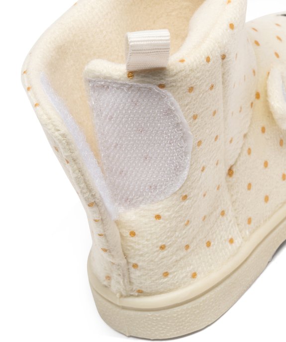 Chaussons boots d'intérieur en velours doux bébé fille vue6 - GEMO 4G BEBE - GEMO