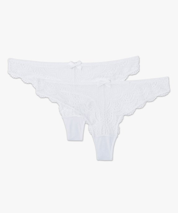 String en dentelle et tulle femme (lot de 2) vue7 - GEMO(HOMWR FEM) - GEMO