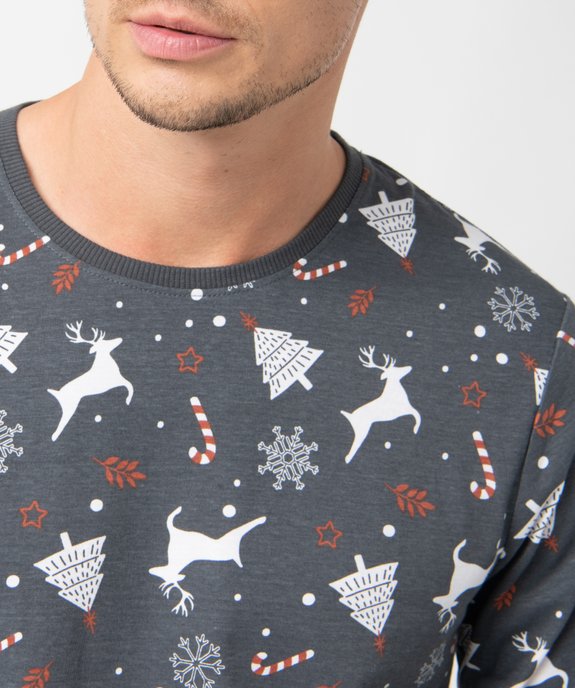 Pyjama homme imprimé spécial Noël vue3 - GEMO(HOMWR HOM) - GEMO