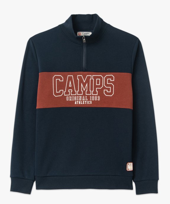 Sweat à col montant bicolore homme - Camps United vue4 - CAMPS UNITED - GEMO