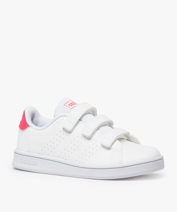 Baskets fille unies trois bandes scratch – Adidas vue2 - ADIDAS - GEMO