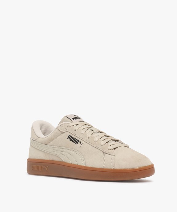 Baskets homme en cuir suédé avec semelle effet gomme Smash - Puma vue3 - PUMA - GEMO