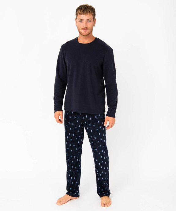 Pyjama en maille polaire homme vue1 - 1E PRIX BY GEMO - GEMO