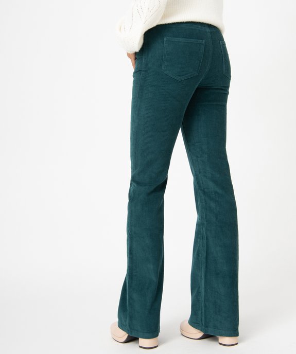 Pantalon femme en velours côtelé coupe Bootcut vue3 - GEMO(FEMME PAP) - GEMO