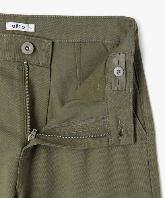 Pantalon cargo coupe straight à taille ajustable fille vue2 - GEMO 4G FILLE - GEMO