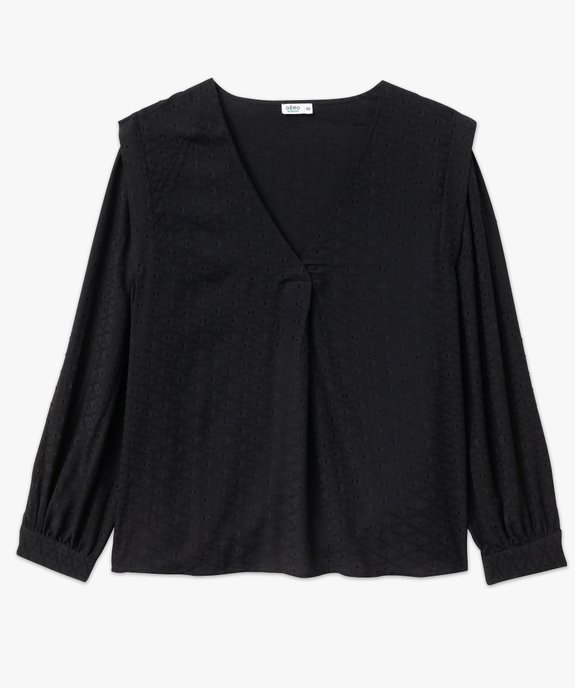 Blouse à manches longues avec épaulettes femme grande taille vue4 - GEMO 4G GT - GEMO