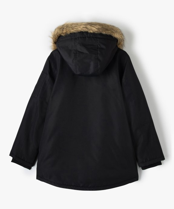 Blouson garçon matelassé avec doublure sherpa et capuche fantaisie vue6 - GEMO 4G GARCON - GEMO