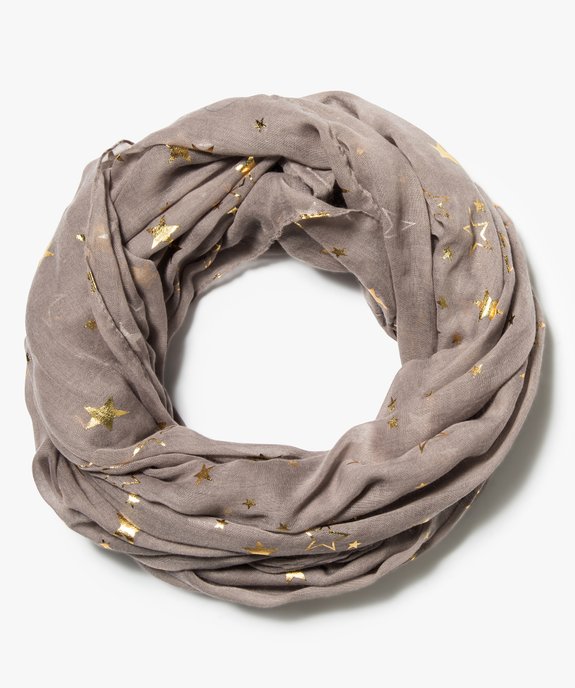 Foulard snood imprimé étoiles brillantes vue1 - GEMO (ACCESS) - GEMO