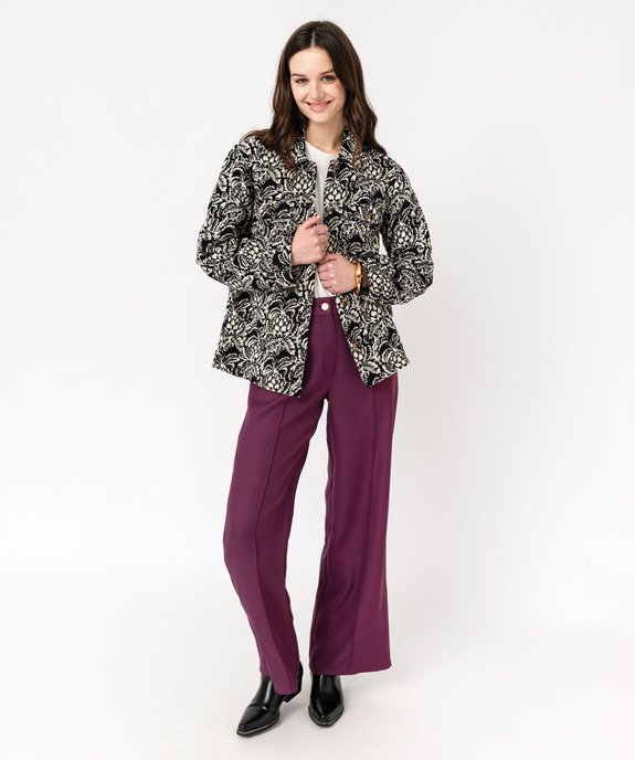 Veste matelassée à motifs fleuris femme vue5 - GEMO 4G FEMME - GEMO