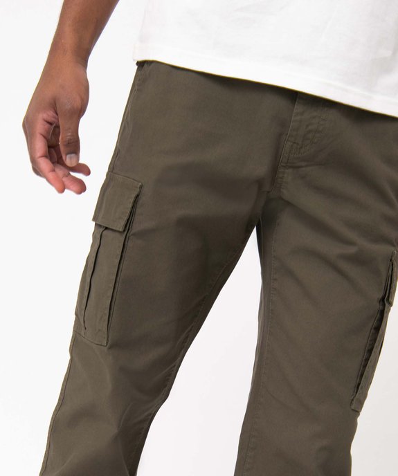 Pantalon homme coupe cargo en coton stretch vue2 - GEMO 4G HOMME - GEMO