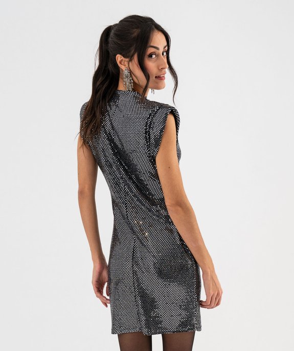 Robe à paillettes avec épaulettes femme vue3 - GEMO(FEMME PAP) - GEMO