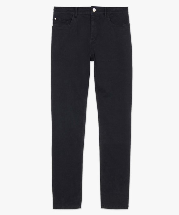 Pantalon homme slim uni en coton stretch vue4 - GEMO (HOMME) - GEMO