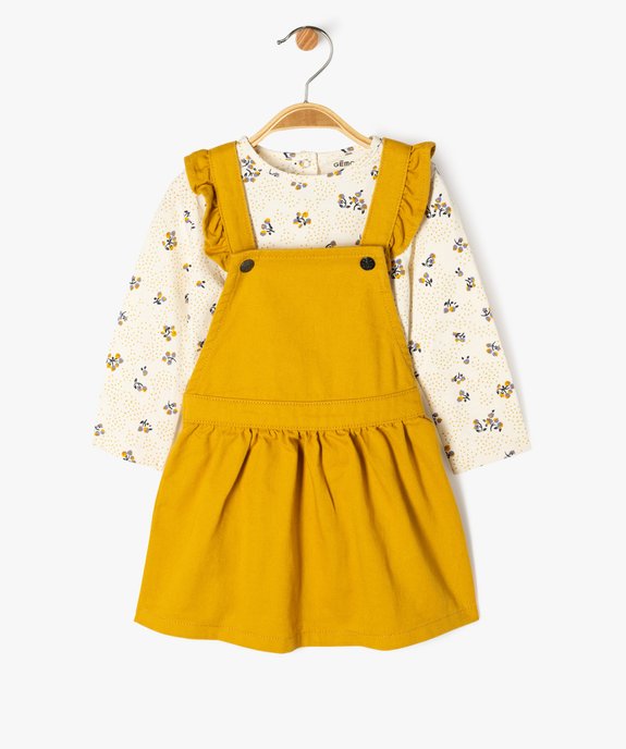 Ensemble 2 pièces bébé fille : robe + tee-shirt à manches longues vue1 - GEMO 4G BEBE - GEMO