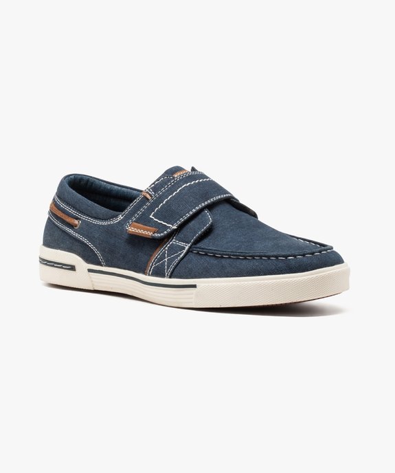 Chaussure bateau denim fermeture à scratch vue2 - GEMO (CASUAL) - GEMO