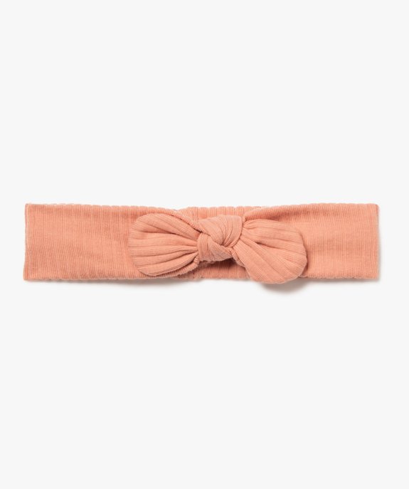 Bandeau pour les cheveux en coton côtelé bébé fille vue1 - GEMO (ACCESS) - GEMO