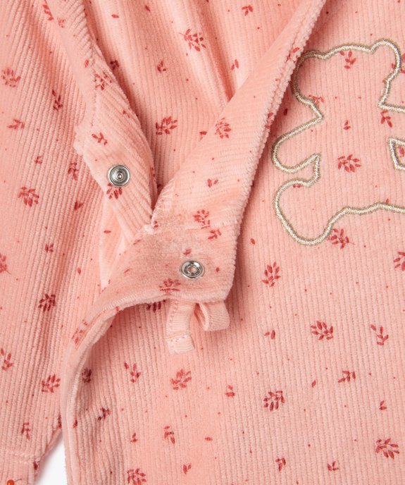 Pyjama velours 2 pièces bébé fille - LuluCastagnette vue4 - LULU G4G - GEMO