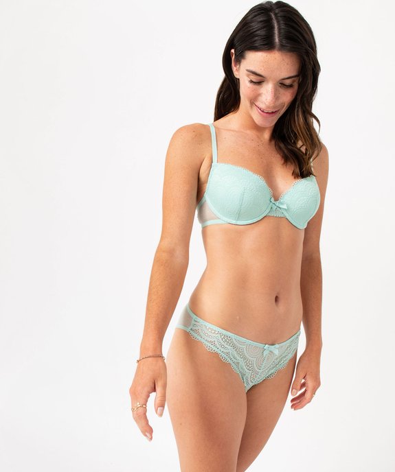 Soutien-gorge corbeille en dentelle à armatures vue3 - GEMO(HOMWR FEM) - GEMO