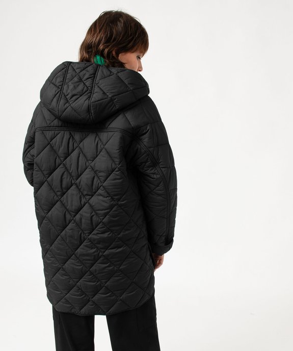 Manteau à capuche matelassé femme vue3 - GEMO 4G FEMME - GEMO