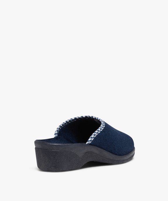 Chaussons femme mules confort compensées à bout ouvert vue4 - GEMO(HOMWR FEM) - GEMO