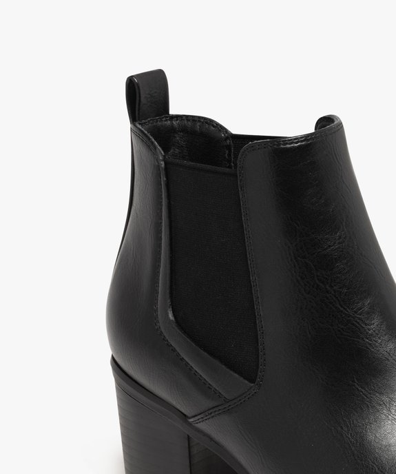 Boots femme unies à talon moyen style Chelsea vue7 - 1E PRIX BY GEMO - GEMO