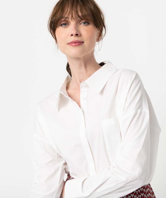 Chemise femme coupe oversize avec poche poitrine vue2 - GEMO(FEMME PAP) - GEMO