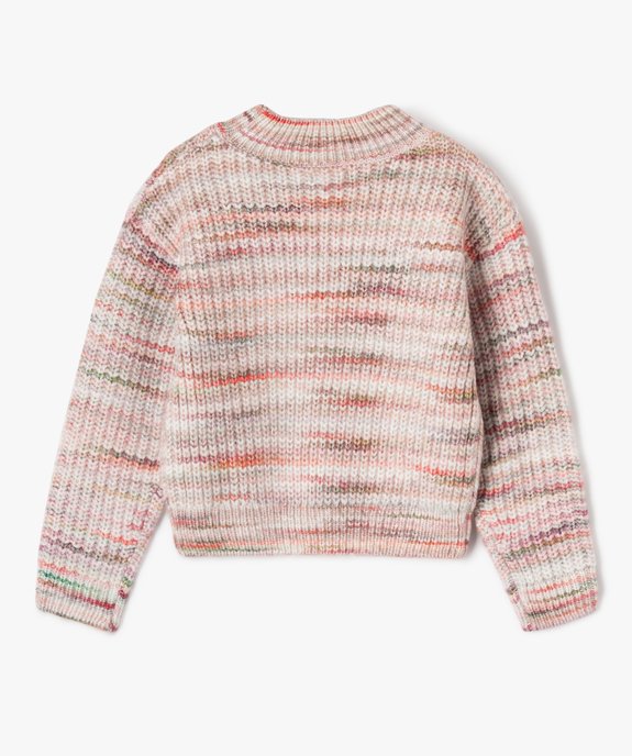 Pull en grosse maille avec fil pailleté fille vue3 - GEMO (ENFANT) - GEMO