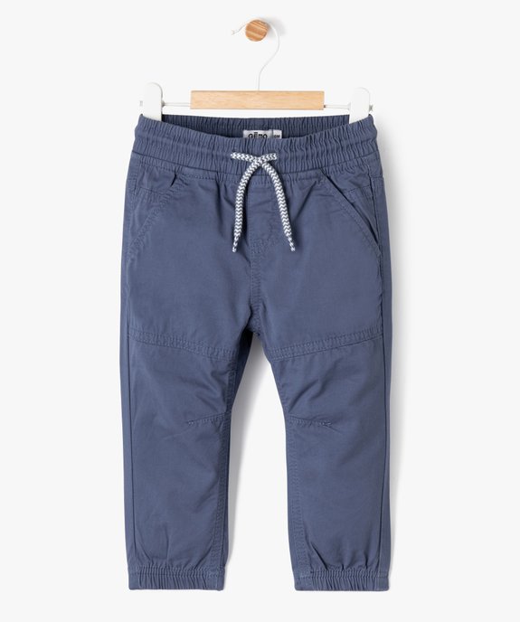 Pantalon jogger en coton bébé garçon vue1 - GEMO 4G BEBE - GEMO