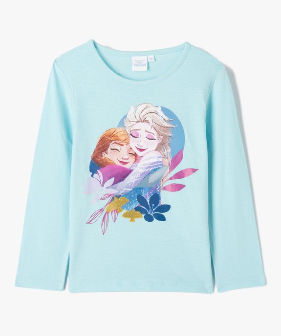 Tee-shirt fille à manches longues imprimé - La Reine des Neiges vue1 - REINE DES NEIGE - GEMO