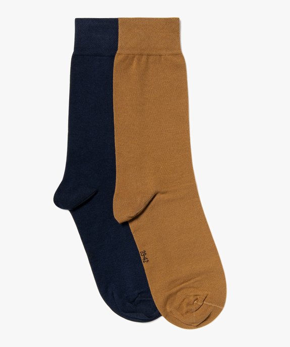 Chaussettes fines tige haute homme (lot de 2) vue1 - GEMO(HOMWR HOM) - GEMO