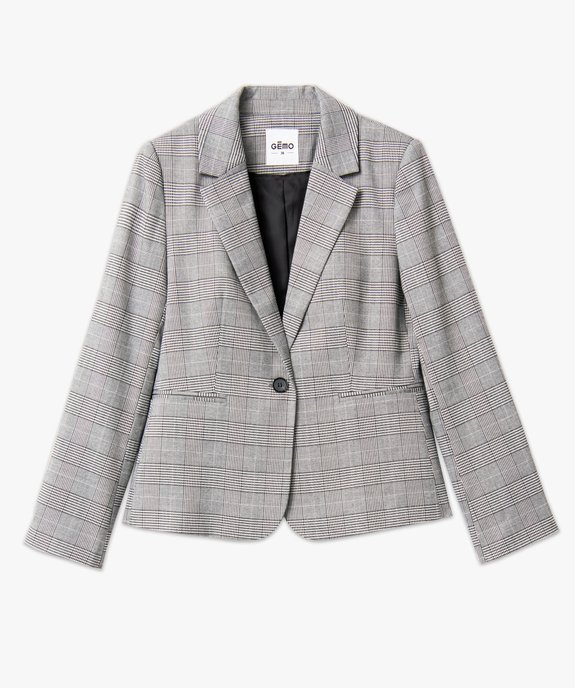 Veste de tailleur à motif Prince de Galles femme vue4 - GEMO(FEMME PAP) - GEMO