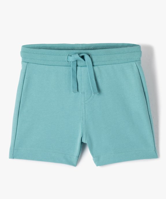 Short en maille avec ceinture bord-côte bébé garçon vue1 - GEMO(BEBE DEBT) - GEMO