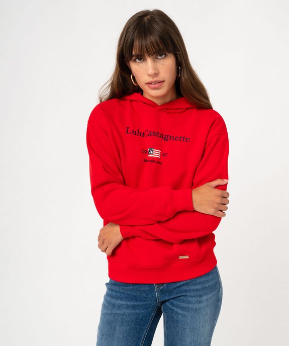 Sweat à capuche avec broderie femme - LuluCastagnette vue2 - LULUCASTAGNETTE - GEMO