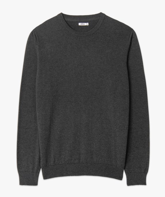 Pull à col rond en coton homme vue4 - GEMO (HOMME) - GEMO